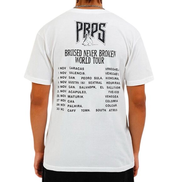 PRPS T Shirt Mens 3XL White Graphic Bruised Never Broken World Tour Streetwear - Picture 15 of 15